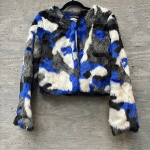 Harajuku Fig & Viper Blue Fur Jacket